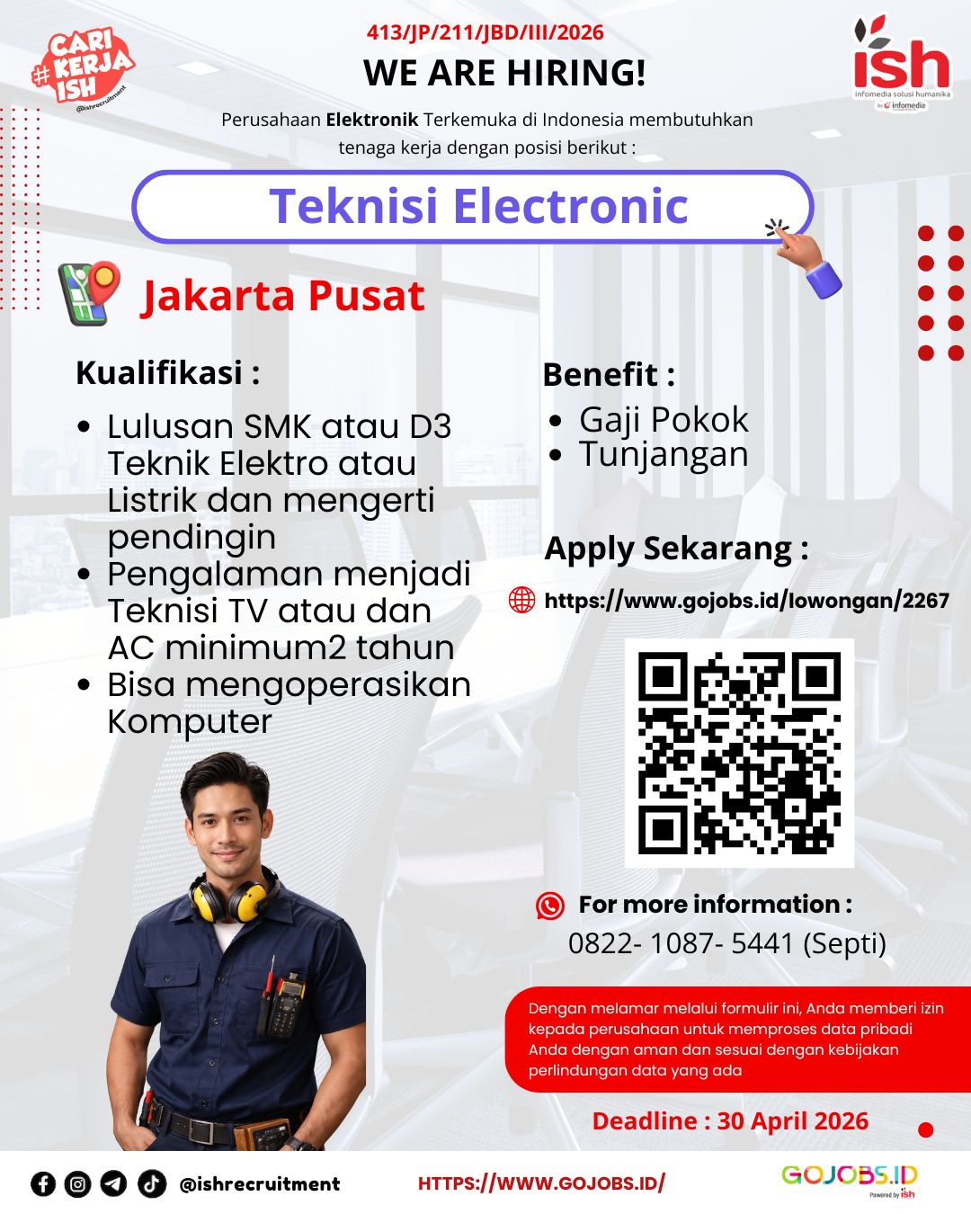 Teknisi Elektronik - Jakarta Pusat