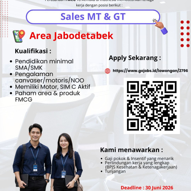 Sales MT & GT - Area Jabodetabek